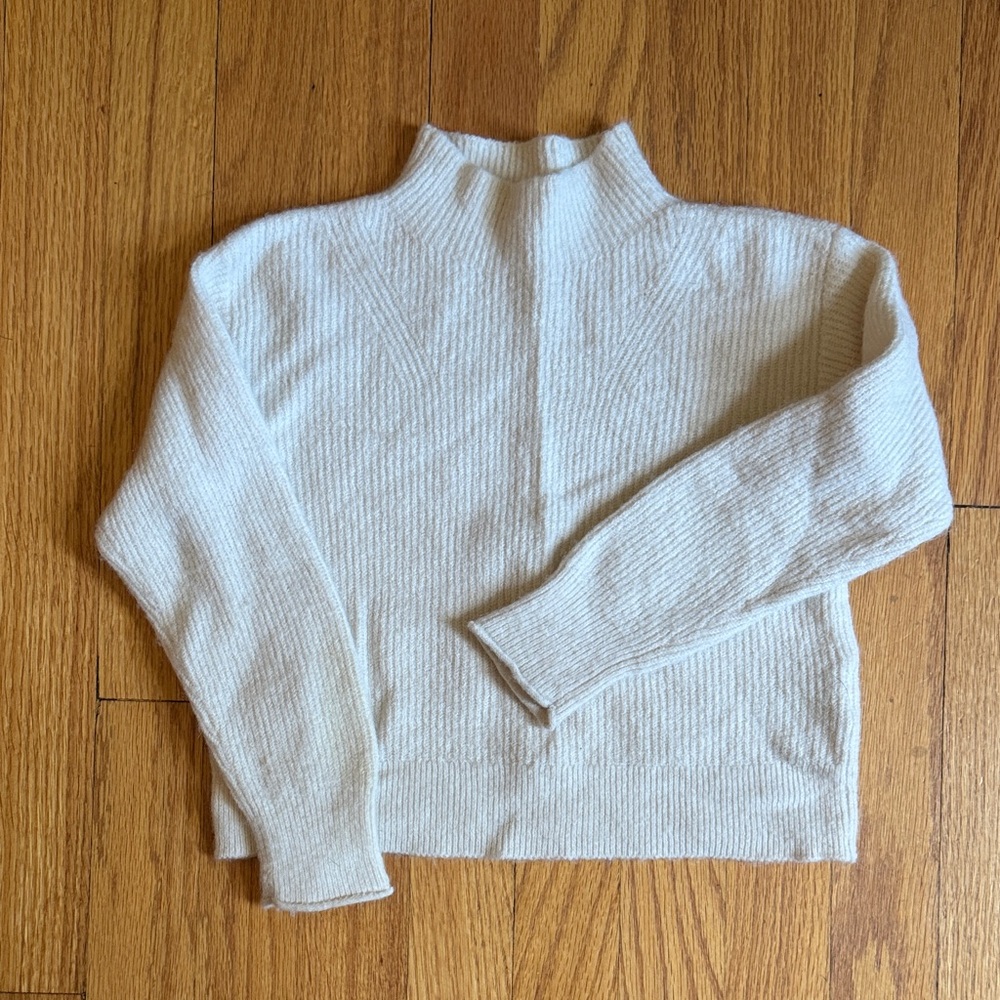 J.Crew Crewcuts Ivory Cowl Neck Alpaca Blend Sweater EUC XS 4-5